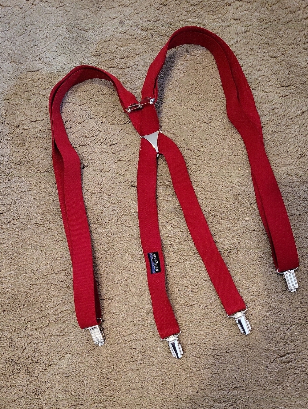 Men's Vintage Pstagonia Adjustable Red Suspenders - Classic